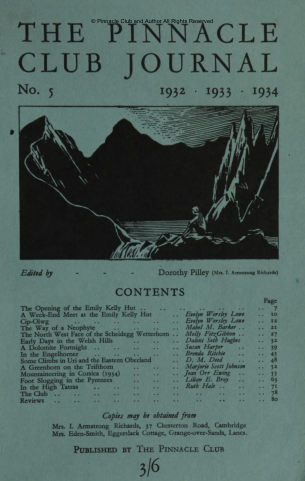 The Pinnacle Club Journal No.-05 1932-1934 cover